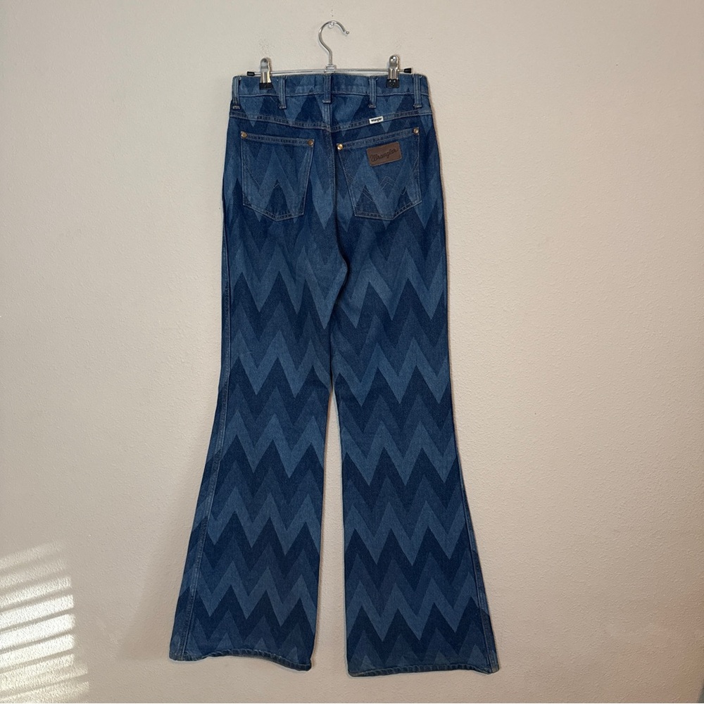 Wrangler Blue Chevron Flare Jeans